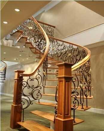 Good Design Indoor Wrought Iron Stair Railing Zf Rr 010